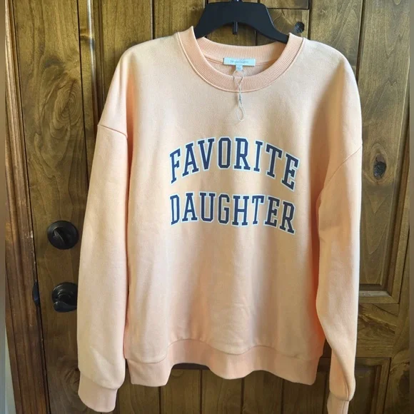 Favorite Daughter Peach Crewneck Sweatshirt - Picture 3 of 7